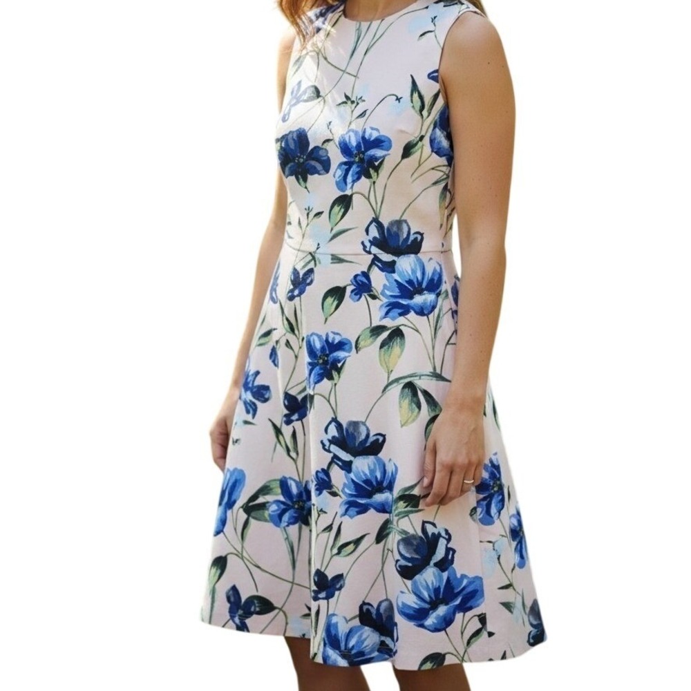 Lauren Ralph Lauren Floral Swing Dress 16P‎ Petite Cottagecore Spring Easter